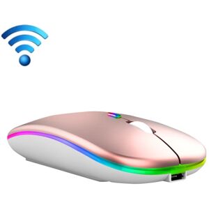 Shoppo Marte C7002 2400DPI 4 Keys Colorful Luminous Wireless Mouse, Color: 2.4G Rose Gold