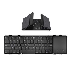 Shoppo Marte B1053 Leather Portable Tri-Fold Bluetooth Keyboard
