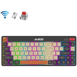 Ajazz K690T 69-key Wireless+Bluetooth+Wired Mechanical RGB Gaming Office Keyboard(Red Shaft)