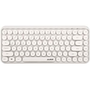 Shoppo Marte Ajazz 308I Tablet Mobile Phone Computer Household Office Wireless Keyboard(White)