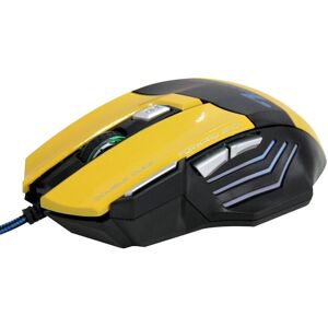 Shoppo Marte 7 Buttons with Scroll Wheel 5000 DPI LED Wired Optical Gaming Mouse for Computer PC Laptop(Yellow)