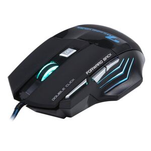 Shoppo Marte 7 Buttons with Scroll Wheel 5000 DPI LED Wired Optical Gaming Mouse for Computer PC Laptop(Black)