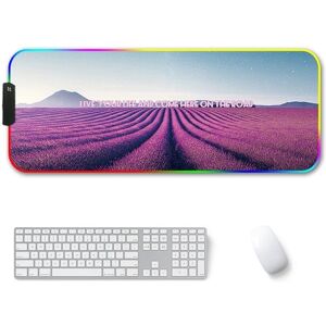 Shoppo Marte 300x800x4mm F-01 Rubber Thermal Transfer RGB Luminous Non-Slip Mouse Pad(Lavender)