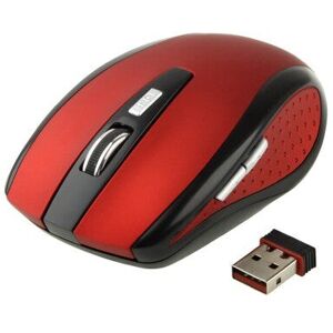 Shoppo Marte 2.4 GHz 800~1600 DPI Wireless 6D Optical Mouse with USB Mini Receiver, Plug and Play, Working Distance up to 10 Meters (Red)