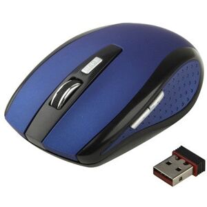 Shoppo Marte 2.4 GHz 800~1600 DPI Wireless 6D Optical Mouse with USB Mini Receiver, Plug and Play, Working Distance up to 10 Meters (Blue)