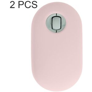 Shoppo Marte 2 PCS Silicone Dustproof Wireless Mouse Protective Case For Logitech Pebble(Pink)