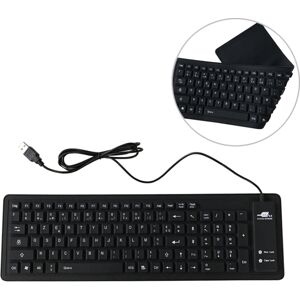 Shoppo Marte 103 Key French USB Wired Silicone Waterproof Keyboard Desktop Notebook Keyboard, Cable Length: 1.5m