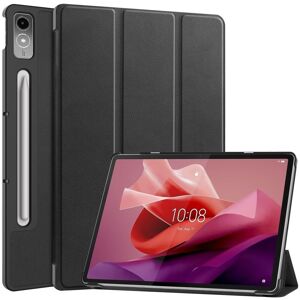 MTK Til Lenovo Tab P12 Tri-fold Stand Tablet-Taske - Sort