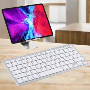 Shoppo Marte WB-8022 Ultra-thin Wireless Bluetooth Keyboard for iPad, Samsung, Huawei, Xiaomi, Tablet PCs or Smartphones, Spanish Keys(Silver)