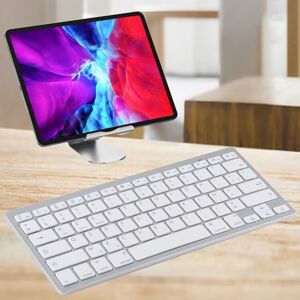 Shoppo Marte WB-8022 Ultra-thin Wireless Bluetooth Keyboard for iPad, Samsung, Huawei, Xiaomi, Tablet PCs or Smartphones, French Keys(Silver)