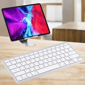 Shoppo Marte WB-8022 Ultra-thin Wireless Bluetooth Keyboard for iPad, Samsung, Huawei,  Xiaomi, Tablet PCs or Smart Phones, Arabic Keys(Silver)