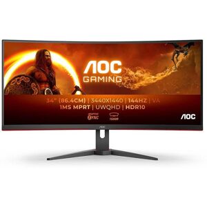 AOC Cu34g2xe/bk 34´´ Uwqhd Va Wled 144hz Curved Gaming Monitor