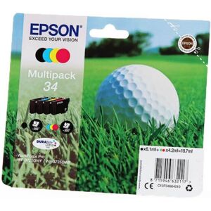 Epson Blæk Multipak C13T34664010 34 Golf Ball Sort Cyan Magenta Gul