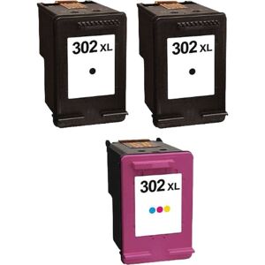 HP Kompatible 302-blækpatroner, sort/trefarvet, 2-pak
