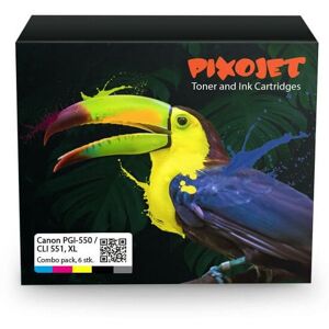 Pixojet Blækpatroner Canon PGI 550/CLI 551 XL Combo Pack 83 ml rabatpakke 6 stk