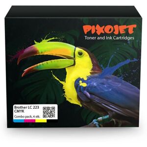 Pixojet blækpatroner Brother LC 223 4 farver 46 ml rabatpakke 4 stk