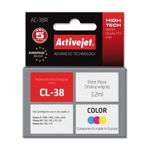 Activejet AC-38R blæk (erstatning for Canon CL-38; Premium; 12 ml; farve)