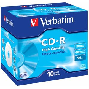 Verbatim CD-R High Capacity 40x 800MB 10 Pack Jewel Case Extra Protection