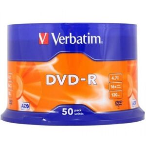 DVD-R Verbatim Matt Silver 50 enheder 4,7 GB 16x (50 enheder)