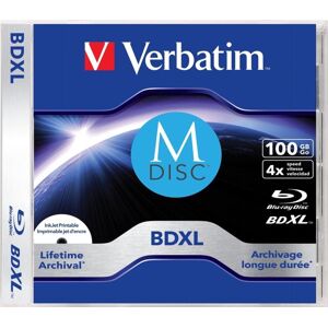 Verbatim MDISC Lifetime arkivering BDXL 100GB - Jewel Case pakket pr.
