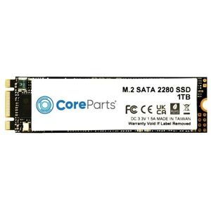 CoreParts 1TB M.2 SATA III 2280, 3D NAND-teknologi, QLC 500/450 Read/Write (MB/S) med SMI 2259XT/Maxio controller - Bulk Emballage (plastikpose)