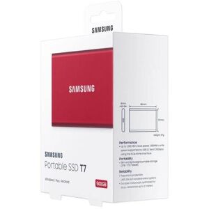 Samsung Portable SSD T7 500 GB Rød