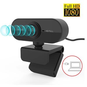 High Discount 1080p Full Hd Webkamera med mikrofon Usb Plug Cam til Pc Computer Mac Laptop Desktop Mini sort