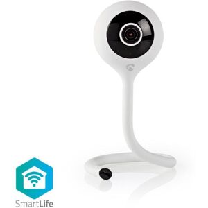 Nedis SmartLife Indendørs Kamera   Wi-Fi   Full HD 1080p   Cloud Storage (mulighed) / microSD (ikke inkluderet)   Med bevægelsessensor   Nattesyn   Hvid