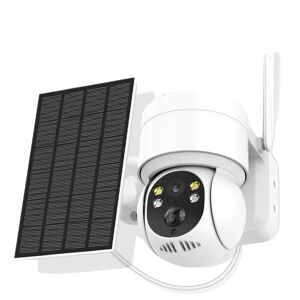 SupplySwap Udendørs WiFi PTZ-kamera, solcelledrevet, 4MP HD opløsning