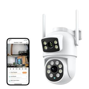 SupplySwap Udendørs CCTV Overvågningskamera, 8MP Opløsning, Menneskelig Detektion, Kun Kamera