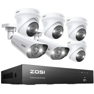 SupplySwap CCTV-system, 8CH H265+, 4K Ultra HD, 2T, 5MP 2 Bullet 2 Dome