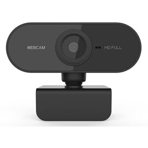 Superprice Ultra lille 1080P full HD Webcam / webkamera med mikrofon. Sort.