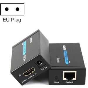 Shoppo Marte HDY-60 HDMI to RJ45 60m Extender Single Network Cable to For HDMI Signal Amplifier(EU Plug)