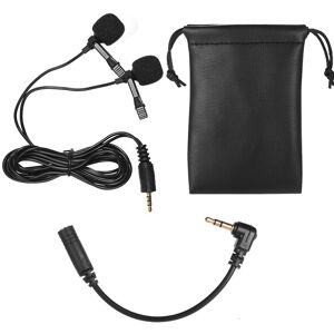 MTK Dual-head Lavalier Lapel Omnidirectional Clip-on Microphone Mic