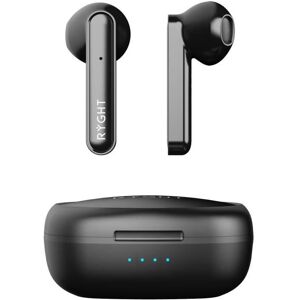 RYGHT R483416 - ALFA semi-intra trådlösa bluetooth 5.0 hörlurar - 4h30 batteritid - Intuitiva pekkontroller - USB-C - Svart