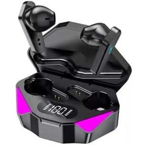 Megabilligt Trådløs RGB Gaming TWS Bluetooth Stereo In-Ear Hovedtelefoner USB-C Black