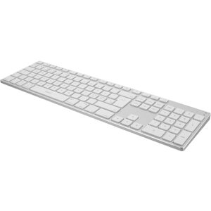 Deltaco fullsize bluetooth keyboard, aluminium, rechargeable battery,