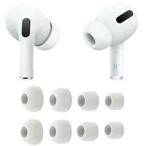 CaseOnline AirPods Pro silikone puder 8-pack (XS/S/M/L) - Hvid