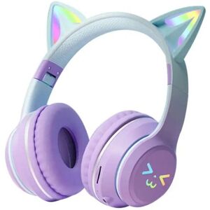 My Store BT612 LED Cat Ear Single Sound Folding Bluetooth Earphone with Microphone(Purple)