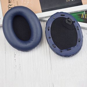 My Store 2pcs PU Leather Earpads For Sony WH-1000XM4, Color: Blue+Buckle