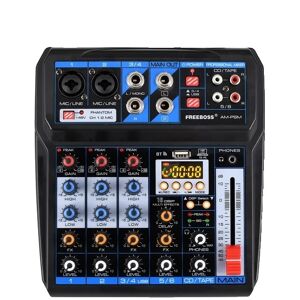 SupplySwap DJ-mixerkonsol, PC USB-optagelse, Bluetooth-funktion, AM-PSM EU-stik