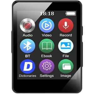 My Store MP3 Music Player Bluetooth 5.0 Ebook Recorder MP4 Walkman Without Memory Card(Black)