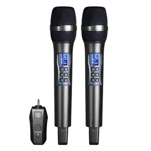 INF Trådløs mikrofon med modtager - førsteklasses lydkvalitet 2-pak
