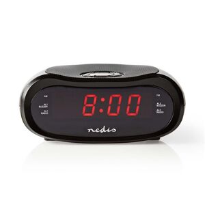 Nedis Digital vækkeur Radio   LED Display   Tidsprojektion   AM / FM   Snooze funktion   Sleep timer   Antal alarmer: 2   Sort