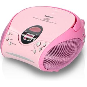 Lenco SCD-24 - Bærbar radio CD-afspiller med AUX udgang - Pink