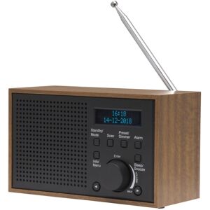 Denver FM/DAB+ Radio Trä/Grafit