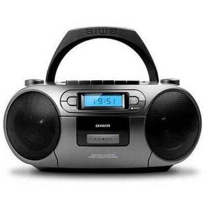 Aiwa Kassette/cd/usb/bt/mp Boombox Bbtc-550mg 3 Radio Sort,Søvfarvet