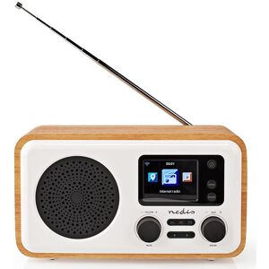 Nedis Internet radio med FM/DAB+/Bluetooth, Hvid/træ