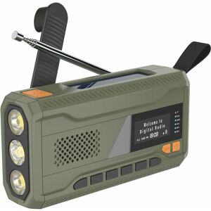 MTK Solar Power Håndsving DAB FM Radio Lommelygte 4500mAh Power Bank