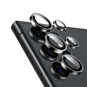 Pricenet Crong Lens Ring - Hærdet glas til kameralinsen Samsung Galaxy S24 Ultra (sort)